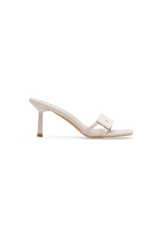 Lucy Shell Mules - Ivory Pearl